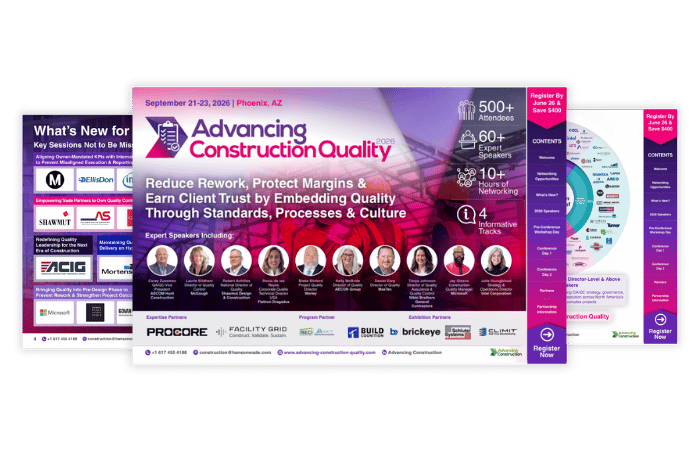 Advancing Construction Quality 2026 Brochure